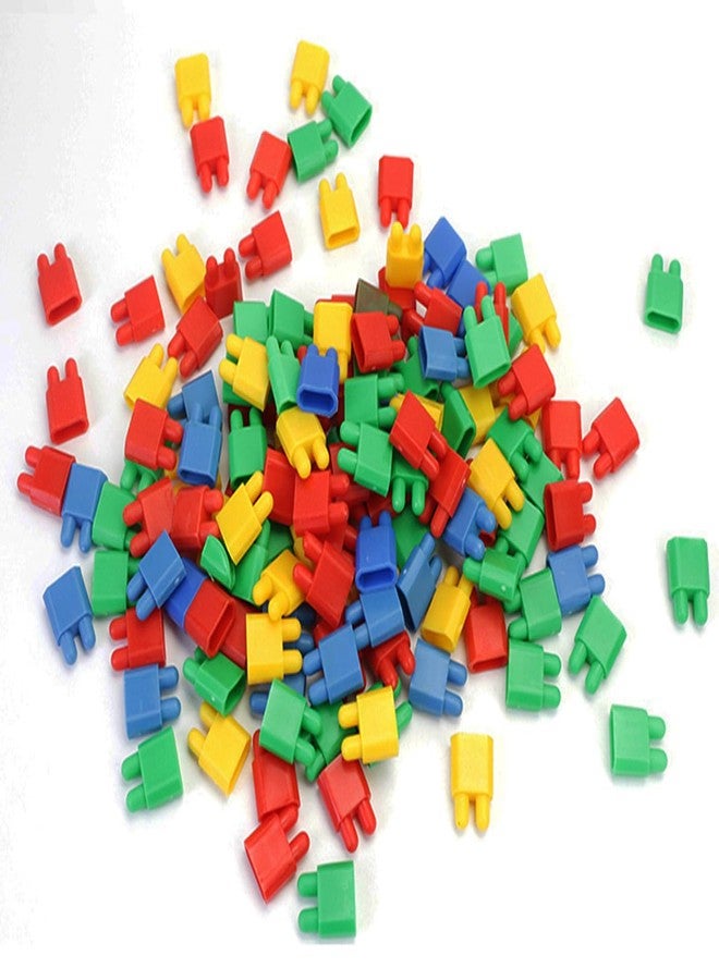 VGRASSP 180 Pcs DIY Building Blocks Toy for Kids, Endless Imagination and Creativity - Fun Learning, Colorful Connector Blocks - Gift for Boys & Girls, Color As Per Stock (Bullet Blocks) - Image 2